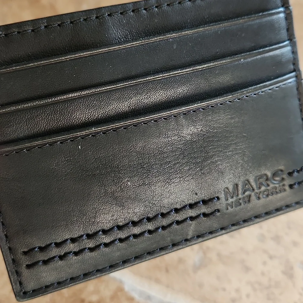 Marc New York Brown Leather Card Holder